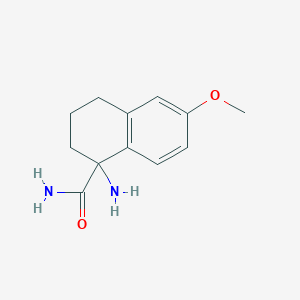 molecular formula C12H16N2O2 B2747463 1-Amino-6-methoxy-1,2,3,4-tetrahydronaphthalene-1-carboxamide CAS No. 1183506-28-6