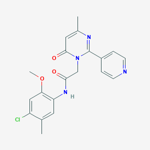 molecular formula C20H19ClN4O3 B2747465 N-(4-chloro-2-methoxy-5-methylphenyl)-2-(4-methyl-6-oxo-2-(pyridin-4-yl)pyrimidin-1(6H)-yl)acetamide CAS No. 1421464-45-0