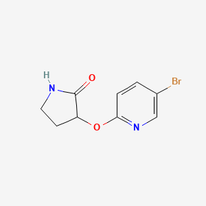 molecular formula C9H9BrN2O2 B2747467 3-[(5-Bromopyridin-2-yl)oxy]pyrrolidin-2-one CAS No. 2199132-86-8