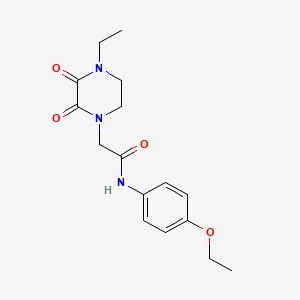molecular formula C16H21N3O4 B2747468 N-(4-乙氧基苯基)-2-(4-乙基-2,3-二氧代哌嗪-1-基)乙酰胺 CAS No. 868680-53-9