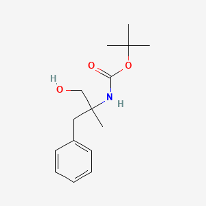molecular formula C15H23NO3 B2747469 tert-butyl N-(2-benzyl-1-hydroxypropan-2-yl)carbamate CAS No. 853303-79-4