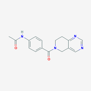 molecular formula C16H16N4O2 B2747473 N-(4-(5,6,7,8-tetrahydropyrido[4,3-d]pyrimidine-6-carbonyl)phenyl)acetamide CAS No. 1704533-55-0