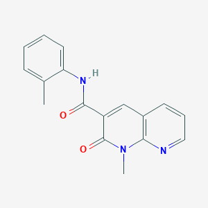 molecular formula C17H15N3O2 B2747477 1-methyl-2-oxo-N-(o-tolyl)-1,2-dihydro-1,8-naphthyridine-3-carboxamide CAS No. 899968-80-0
