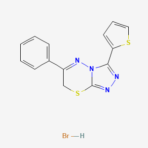 6-phenyl-3-(thiophen-2-yl)-7H-[1,2,4]triazolo[3,4-b][1,3,4]thiadiazine hydrobromide