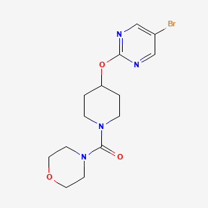 molecular formula C14H19BrN4O3 B2747483 [4-(5-Bromopyrimidin-2-yl)oxypiperidin-1-yl]-morpholin-4-ylmethanone CAS No. 2380142-53-8