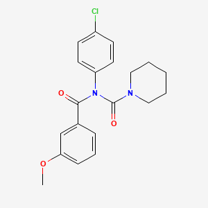 molecular formula C20H21ClN2O3 B2747484 N-(4-chlorophenyl)-N-(3-methoxybenzoyl)piperidine-1-carboxamide CAS No. 941994-69-0