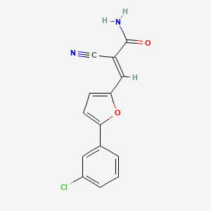 3-(5-(3-Chlorophenyl)-2-furyl)-2-cyanoacrylamide