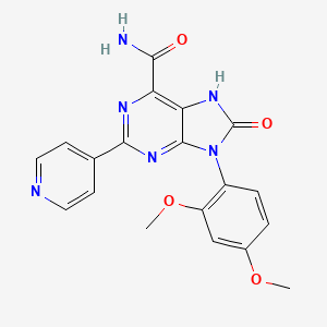 molecular formula C19H16N6O4 B2747498 9-(2,4-dimethoxyphenyl)-8-oxo-2-pyridin-4-yl-7H-purine-6-carboxamide CAS No. 898443-09-9