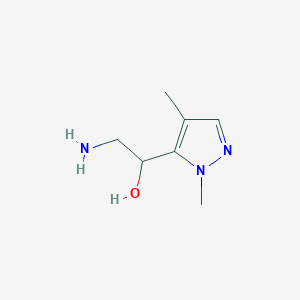 molecular formula C7H13N3O B2747503 2-Amino-1-(2,4-dimethylpyrazol-3-yl)ethanol CAS No. 1521898-35-0