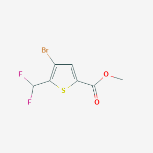 molecular formula C7H5BrF2O2S B2747517 Methyl 4-bromo-5-(difluoromethyl)thiophene-2-carboxylate CAS No. 1207557-47-8