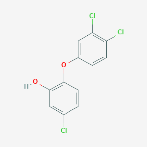 molecular formula C12H7Cl3O2 B2747519 苯酚，5-氯-2-(3,4-二氯苯氧基)- CAS No. 3380-33-4
