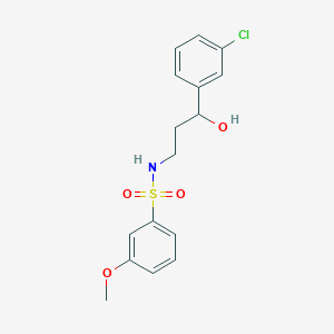 molecular formula C16H18ClNO4S B2747520 N-(3-(3-氯苯基)-3-羟基丙基)-3-甲氧基苯磺酰胺 CAS No. 2034466-99-2