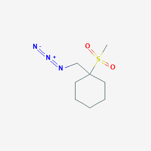molecular formula C8H15N3O2S B2747523 1-(叠氮甲基)-1-甲基砜基环己烷 CAS No. 1934576-76-7