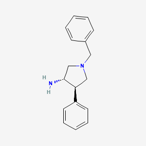 molecular formula C17H20N2 B2747526 (3S,4R)-1-Benzyl-4-phenylpyrrolidin-3-amine CAS No. 1073263-65-6; 1279032-19-7