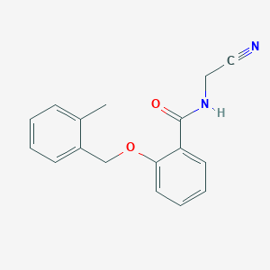 molecular formula C17H16N2O2 B2747527 N-(cyanomethyl)-2-[(2-methylphenyl)methoxy]benzamide CAS No. 2094237-48-4
