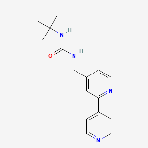 molecular formula C16H20N4O B2747532 1-([2,4'-联吡啶]-4-基甲基)-3-(叔丁基)脲 CAS No. 2309732-19-0