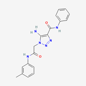 molecular formula C18H18N6O2 B2747543 5-amino-1-{2-[(3-methylphenyl)amino]-2-oxoethyl}-N-phenyl-1H-1,2,3-triazole-4-carboxamide CAS No. 901018-77-7