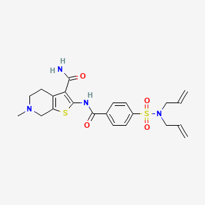2-(4-(N,N-diallylsulfamoyl)benzamido)-6-methyl-4,5,6,7-tetrahydrothieno[2,3-c]pyridine-3-carboxamide