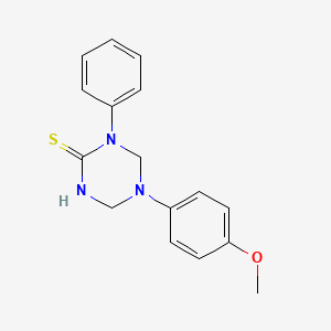 5-(4-Methoxyphenyl)-1-phenyl-1,3,5-triazinane-2-thione
