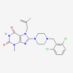 8-{4-[(2,6-Dichlorophenyl)methyl]piperazinyl}-3-methyl-7-(2-methylprop-2-enyl)-1,3,7-trihydropurine-2,6-dione