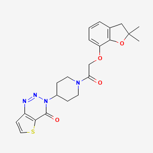 3-(1-(2-((2,2-dimethyl-2,3-dihydrobenzofuran-7-yl)oxy)acetyl)piperidin-4-yl)thieno[3,2-d][1,2,3]triazin-4(3H)-one