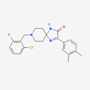 8-(2-Chloro-6-fluorobenzyl)-3-(3,4-dimethylphenyl)-1,4,8-triazaspiro[4.5]dec-3-en-2-one