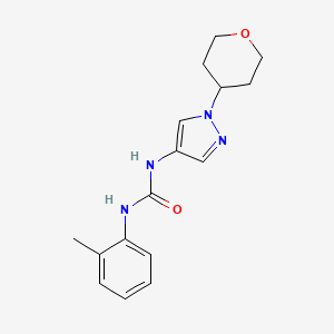 1-(1-(tetrahydro-2H-pyran-4-yl)-1H-pyrazol-4-yl)-3-(o-tolyl)urea