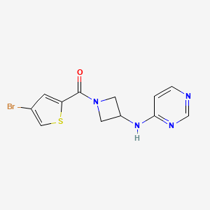 N-[1-(4-bromothiophene-2-carbonyl)azetidin-3-yl]pyrimidin-4-amine