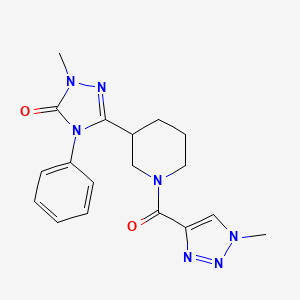 1-methyl-3-(1-(1-methyl-1H-1,2,3-triazole-4-carbonyl)piperidin-3-yl)-4-phenyl-1H-1,2,4-triazol-5(4H)-one