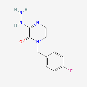 molecular formula C11H11FN4O B2747611 1-(4-Fluoro-benzyl)-3-hydrazino-1H-pyrazin-2-one CAS No. 1708437-64-2