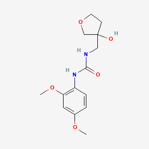 molecular formula C14H20N2O5 B2747613 1-(2,4-Dimethoxyphenyl)-3-((3-hydroxytetrahydrofuran-3-yl)methyl)urea CAS No. 2176201-75-3