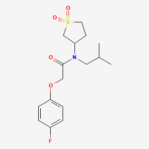 molecular formula C16H22FNO4S B2747615 N-(1,1-dioxo-1lambda6-thiolan-3-yl)-2-(4-fluorophenoxy)-N-(2-methylpropyl)acetamide CAS No. 874787-53-8