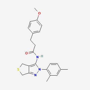molecular formula C23H25N3O2S B2747620 N-[2-(2,4-dimethylphenyl)-4,6-dihydrothieno[3,4-c]pyrazol-3-yl]-3-(4-methoxyphenyl)propanamide CAS No. 887224-04-6