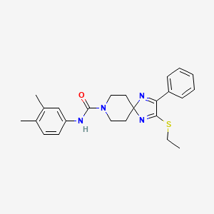 N-(3,4-dimethylphenyl)-2-(ethylthio)-3-phenyl-1,4,8-triazaspiro[4.5]deca-1,3-diene-8-carboxamide