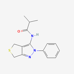 molecular formula C15H17N3OS B2747628 N-(2-苯基-4,6-二氢-2H-噻吩并[3,4-c]吡唑-3-基)异丁酰胺 CAS No. 392252-86-7