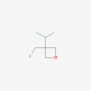 molecular formula C7H13IO B2747629 3-(Iodomethyl)-3-propan-2-yloxetane CAS No. 1784641-55-9