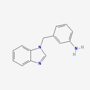 molecular formula C14H13N3 B2747648 3-(1H-1,3-苯并二唑-1-基甲基)苯胺 CAS No. 562803-83-2