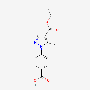 molecular formula C14H14N2O4 B2747656 4-[4-(乙氧羰基)-5-甲基-1H-嘧啶-1-基]苯甲酸 CAS No. 877675-70-2