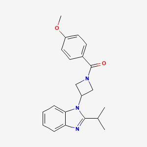 (4-Methoxyphenyl)-[3-(2-propan-2-ylbenzimidazol-1-yl)azetidin-1-yl]methanone