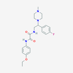 molecular formula C23H29FN4O3 B2747664 N1-(4-乙氧基苯基)-N2-(2-(4-氟苯基)-2-(4-甲基哌嗪-1-基)乙基)草酰胺 CAS No. 898451-76-8