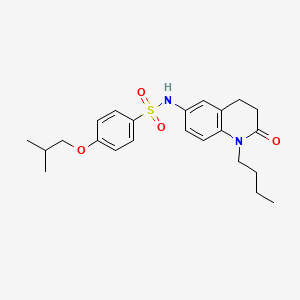 molecular formula C23H30N2O4S B2747675 N-(1-butyl-2-oxo-1,2,3,4-tetrahydroquinolin-6-yl)-4-isobutoxybenzenesulfonamide CAS No. 954640-46-1