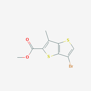 molecular formula C9H7BrO2S2 B2747684 Methyl 3-bromo-6-methylthieno[3,2-b]thiophene-5-carboxylate CAS No. 2413876-13-6