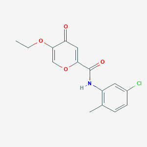 molecular formula C15H14ClNO4 B2747690 N-(5-氯-2-甲基苯基)-5-乙氧基-4-氧代-4H-吡喃-2-羧酰胺 CAS No. 1105220-94-7
