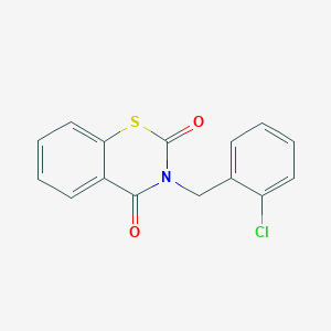 molecular formula C15H10ClNO2S B2747692 3-(2-氯苄基)-2H-1,3-苯并噻嗪-2,4(3H)-二酮 CAS No. 338401-61-9