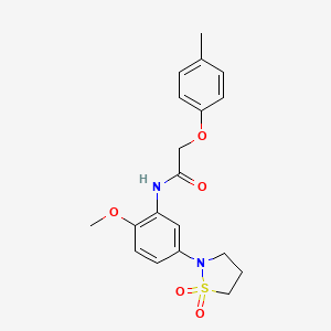 molecular formula C19H22N2O5S B2747694 N-(5-(1,1-dioxidoisothiazolidin-2-yl)-2-methoxyphenyl)-2-(p-tolyloxy)acetamide CAS No. 946216-54-2