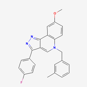 molecular formula C25H20FN3O B2747705 3-(4-氟苯基)-8-甲氧基-5-(3-甲基苯基)-5H-吡唑并[4,3-c]喹啉 CAS No. 866589-82-4