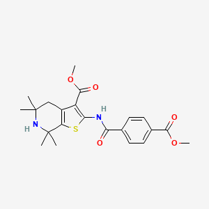 Methyl 2-[(4-methoxycarbonylbenzoyl)amino]-5,5,7,7-tetramethyl-4,6-dihydrothieno[2,3-c]pyridine-3-carboxylate