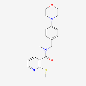 molecular formula C19H23N3O2S B2747708 N-methyl-2-(methylsulfanyl)-N-{[4-(morpholin-4-yl)phenyl]methyl}pyridine-3-carboxamide CAS No. 1090037-73-2