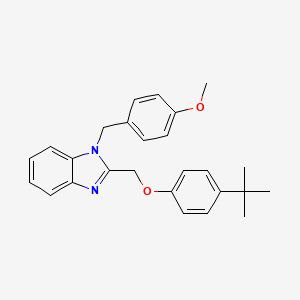molecular formula C26H28N2O2 B2747711 2-((4-(tert-butyl)phenoxy)methyl)-1-(4-methoxybenzyl)-1H-benzo[d]imidazole CAS No. 638140-39-3
