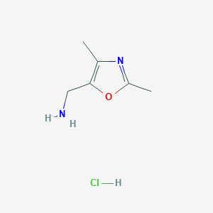 molecular formula C6H11ClN2O B2747714 (2,4-Dimethyloxazol-5-yl)methanamine HCl CAS No. 141567-42-2; 1820678-28-1